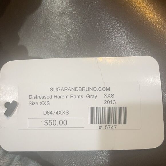 Sugar & Bruno harem sweatpants XXS (4868) NWT - Picture 8 of 8